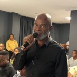 Intervenção do colaborador Mafoio Bacar (IED-UCM) durante o debate